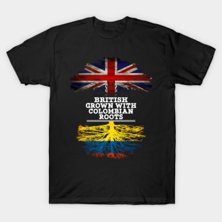 British Grown With Colombian Roots - Gift for Colombian With Roots From Colombia T-Shirt